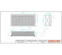 Drve+ DP1110.10.0696 Filtro aria per MITSUBISHI,SMART