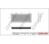 Drve+ DP1110.10.0697 Filtro aria per FORD,SMART