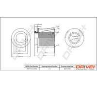 Drve+ DP1110.10.0743 Filtro aria per FORD,MAZDA,TOYOTA