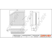Drve+ DP1110.10.0766 Filtro aria per LEXUS,TOYOTA