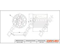 Drve+ DP1110.11.0065 Filtro olio per VOLVO