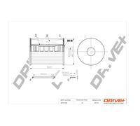 Drve+ DP1110.11.0154 Filtro olio per CHEVROLET,OPEL,VAUXHALL