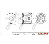 Drve+ DP1110.11.0169 Filtro olio per CHRYSLER,DODGE,JEEP,PIAGGIO,PLYMOUTH