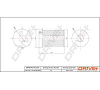 Drve+ DP1110.11.0178 Filtro olio per CITROËN,DS,OPEL,PEUGEOT,TOYOTA