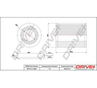 Drve+ DP1110.11.0223 Filtro olio per HYUNDAI