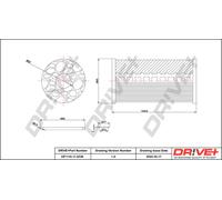 Drve+ DP1110.11.0239 Filtro olio per CHRYSLER,JEEP,LANCIA