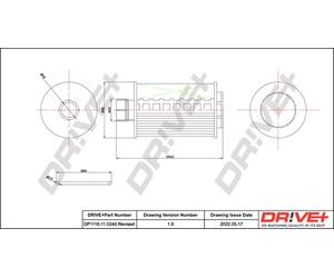 Drve+ DP1110.11.0240 Filtro olio per JEEP,LANCIA,MASERATI