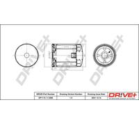 Drve+ DP1110.11.0269 Filtro olio per FORD,MAZDA
