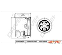 Drve+ DP1110.11.0294 Filtro olio per MITSUBISHI