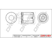 Drve+ DP1110.11.0306 Filtro olio per FORD,MAZDA,METROCAB,TOYOTA,VW