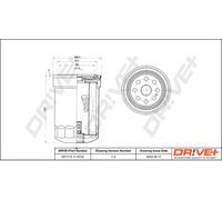 Drve+ DP1110.11.0314 Filtro olio per HYUNDAI,KIA