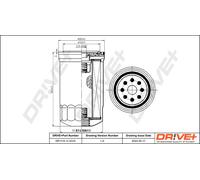 Drve+ DP1110.11.0315 Filtro olio per HYUNDAI,KIA