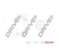 Drve+ DP1110.11.0321 Filtro olio per JOHN DEERE,ZETOR
