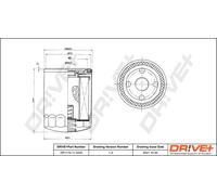 Drve+ DP1110.11.0332 Filtro olio per FORD