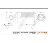 Drve+ DP1110.11.0346 Filtro olio per OPEL