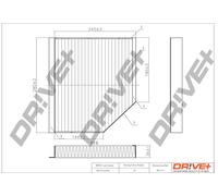 Drve+ DP1110.12.0058 Filtro, Aria abitacolo per AUDI,PORSCHE