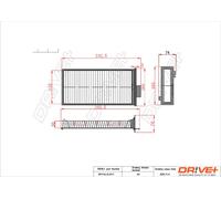 Drve+ DP1110.12.0117 Filtro, Aria abitacolo per CITROËN