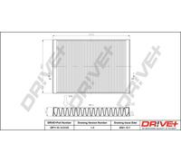 Drve+ DP1110.12.0122 Filtro, Aria abitacolo per LAND ROVER,VOLVO