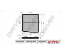 Drve+ DP1110.12.0125 Filtro, Aria abitacolo per VOLVO