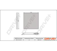Drve+ DP1110.12.0127 Filtro, Aria abitacolo per IVECO,YAMAHA