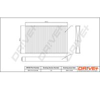 Drve+ DP1110.12.0138 Filtro, Aria Interna Per MERCEDES-BENZ, NISSAN, RENAULT