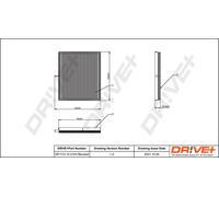 Drve+ DP1110.12.0153 Filtro, Aria abitacolo per CHEVROLET,DAEWOO