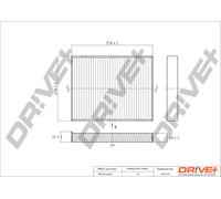 Drve+ DP1110.12.0164 Filtro Aria Interna Per AUDI, PORSCHE, VW
