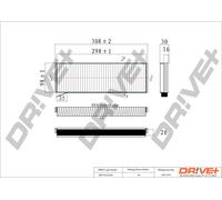 Drve+ DP1110.12.0168 Filtro, Aria abitacolo per AUDI,LAMBORGHINI,VW