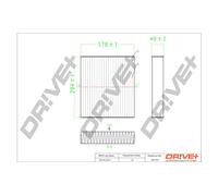 Drve+ DP1110.12.0176 Filtro, Aria abitacolo per MITSUBISHI,SMART