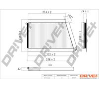 Drve+ DP1110.12.0182 Filtro, Aria abitacolo per MERCEDES-BENZ