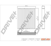 Drve+ DP1110.12.0193 Filtro, Aria abitacolo per OPEL,VAUXHALL
