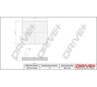 Drve+ DP1110.12.0243 Filtro, Aria abitacolo per CITROËN,FIAT,ISUZU,MITSUBISHI,P