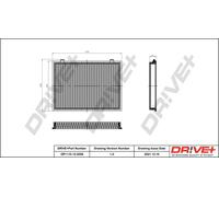 Drve+ DP1110.12.0259 Filtro, Aria abitacolo per CHEVROLET,OPEL,VAUXHALL