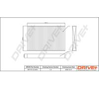 Drve+ DP1110.12.0278 Filtro, Aria abitacolo per MERCEDES-BENZ,NISSAN,RENAULT