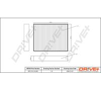 Drve+ DP1110.12.0291 Filtro, Aria abitacolo per PORSCHE,VW