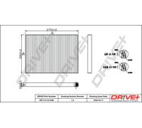 Drve+ DP1110.12.0336 Filtro, Aria abitacolo per HONDA