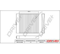 Drve+ DP1110.12.0348 Filtro, Aria abitacolo per KIA
