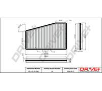 Drve+ DP1110.12.0364 Filtro, Aria abitacolo per CHEVROLET,DAEWOO