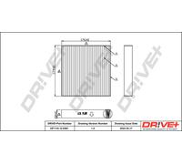 Drve+ DP1110.12.0391 Filtro, Aria Dell'Interno Per KIA