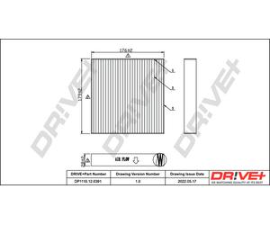 Drve+ DP1110.12.0391 Filtro, Aria Dell'Interno Per KIA