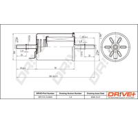 Drve+ DP1110.13.0023 Filtro carburante per CHEVROLET,DAEWOO