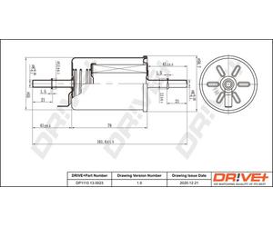 Drve+ DP1110.13.0023 Filtro carburante per CHEVROLET,DAEWOO