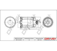 Drve+ DP1110.13.0141 Filtro carburante per IVECO,JEEP,NEW HOLLAND,OTOKAR