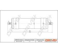 Filtro carburante Filtro per condotti/circuiti DP1110.13.0161 Drve+ per AUDI
