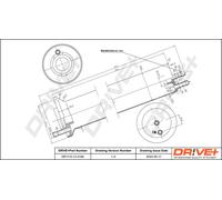 Drve+ DP1110.13.0184 Filtro carburante per ALPINA,BMW