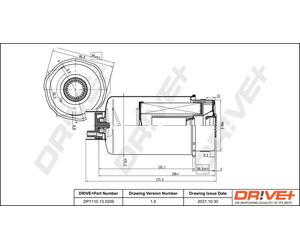 Drve+ DP1110.13.0206 Filtro carburante per FORD,LDV