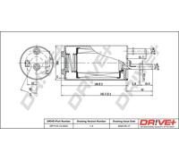 Drve+ DP1110.13.0222 Filtro carburante per VOLVO