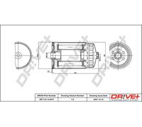 Drve+ DP1110.13.0277 Filtro carburante per HYUNDAI,KIA