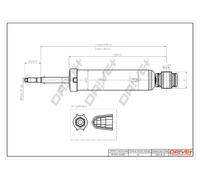 Drve+ DP1610.10.0002 Ammortizzatore per AUDI,SEAT,SKODA,VW