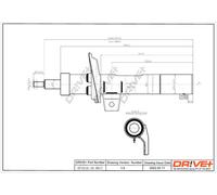 Drve+ DP1610.10.0017 Ammortizzatore per AUDI,SEAT,SKODA,VW